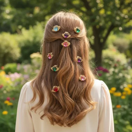 Multicolor Diamond Hair Catchers Pack of 12