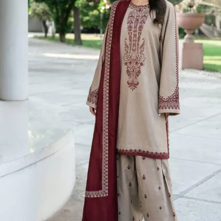 3 Pcs Women's Unstitched Printed Suit