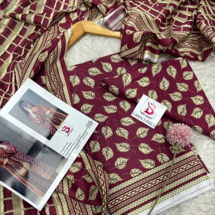 3 Pcs Women's Unstitched Printed Suit