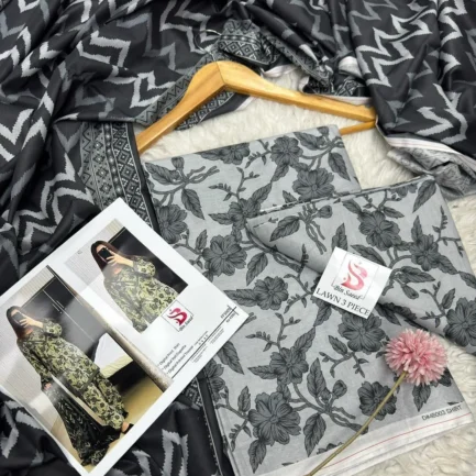 3 Pcs Women's Unstitched Printed Suit