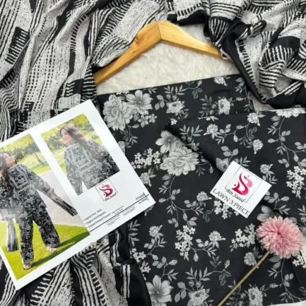 3 Pcs Women's Unstitched Printed Suit
