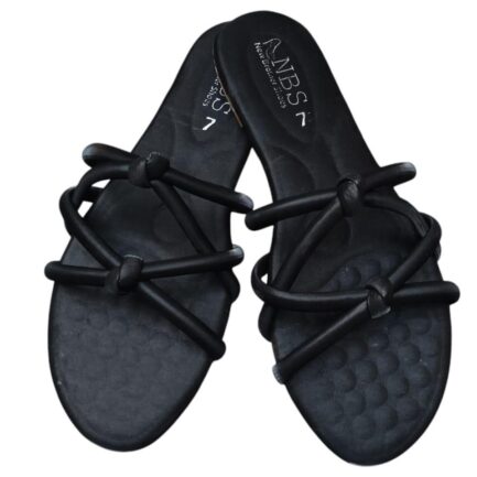 Women's Black PVC Casual Sandals Multiple Sizes